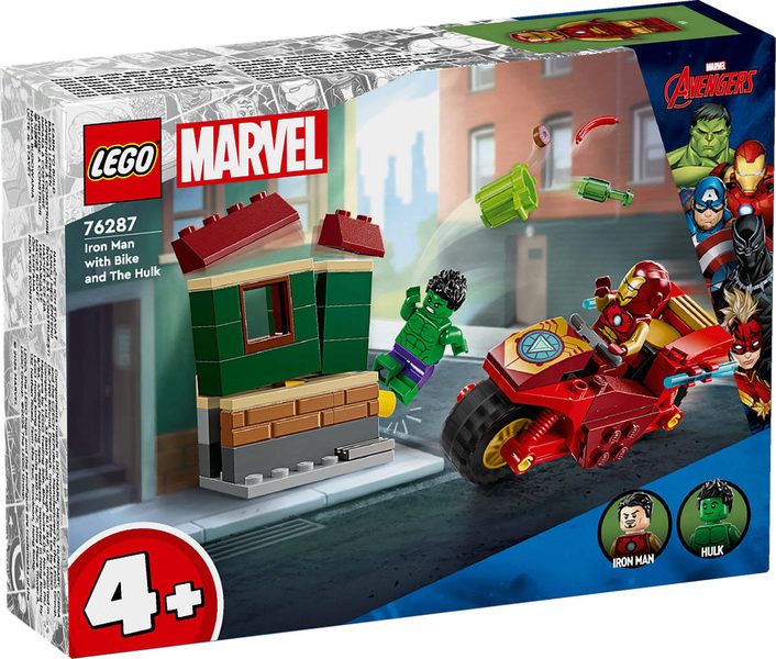 LEGO MARVEL Iron Man s motorkou a Hulk 76287