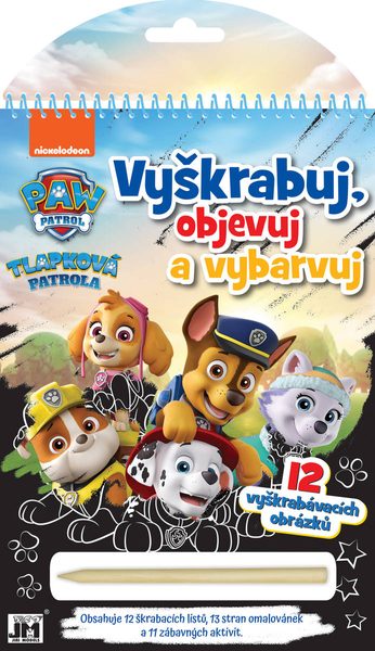 JIRI MODELS Vyškrabuj, objevuj, vybarvuj Tlapková Patrola kreativní sešit