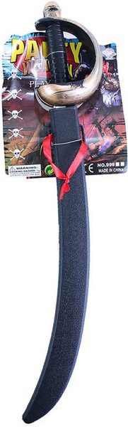 Šavle pirátská 60cm meč dětský plastový v pouzdrře