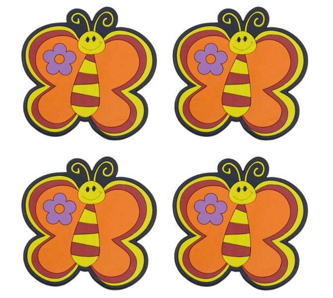 Podtácek sada 4 ks Oranžová 1100/036 10x10 cm - 4ks