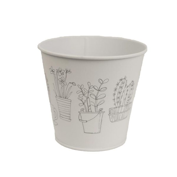 Květináč plechový K2603/2 - dia 14 x 12,6 cm