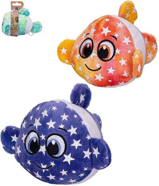 PLYŠ Ryba na natažení vibrující svítící ve tmě hvězdičky 3 barvy