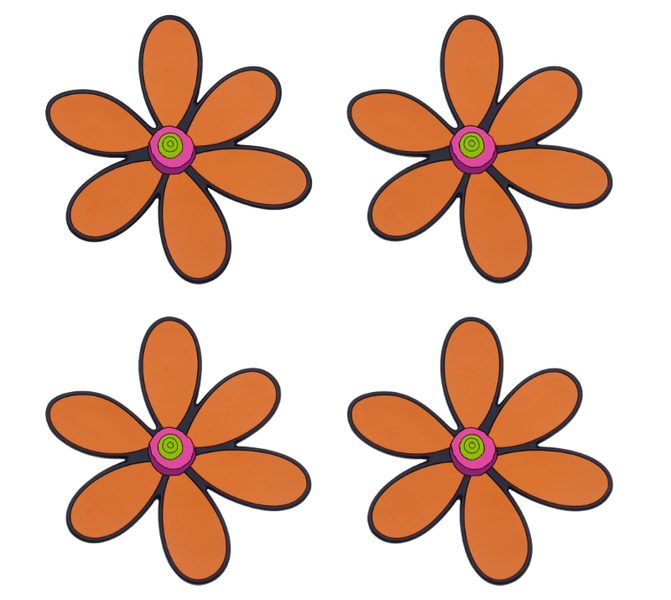 Podtácek sada 4 ks Oranžová 1100/056 10x10 cm - 4ks