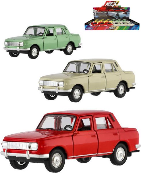 WELLY Auto model Wartburg 353 kov zpětný chod 12cm 4 barvy