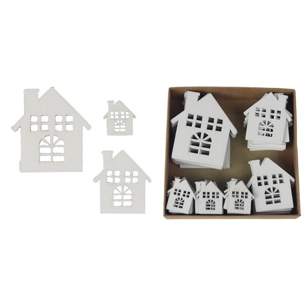 Dekorace 50 ks D2771 - 2,5x0,2x2,8cm,4,5x0,2x5cm,6,3x0,2x7cm