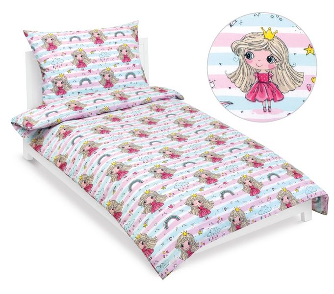 Povlečení bavlněné Junior Růžová 90/090 140x200, 70x90 cm