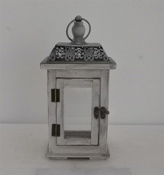 Dřevěná lucerna D7227 - výška 31 cm