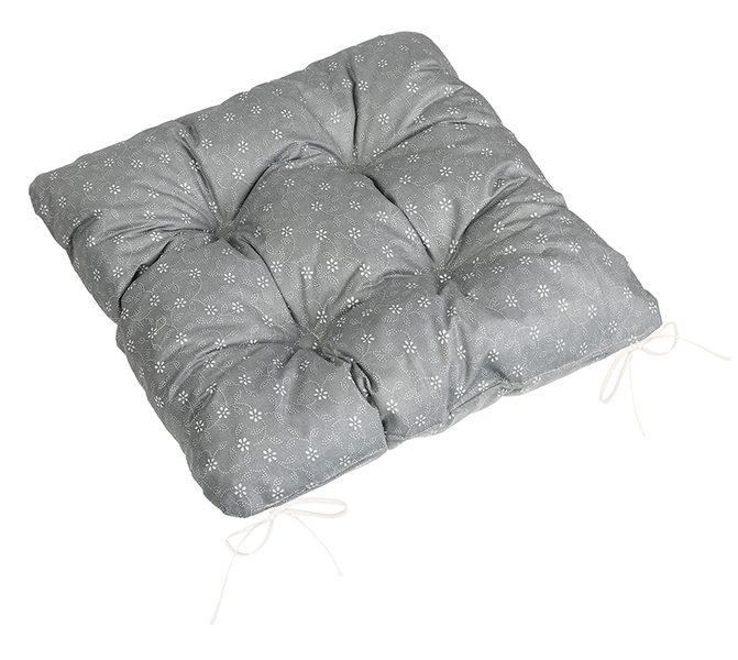 Sedák Adéla prošívaný Šedá,Bílá 41/227 40x40 cm