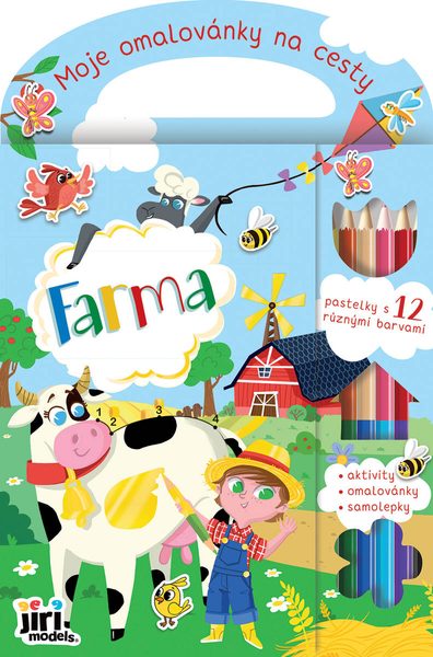 JIRI MODELS Moje omalovánky na cesty Farma s pastelkami a samolepkami