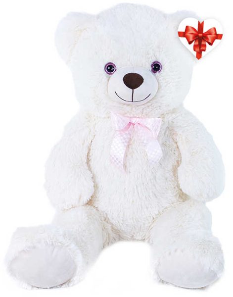 PLYŠ Medvěd Lily 78cm krémový s mašličkou s věnováním *PLYŠOVÉ HRAČKY*