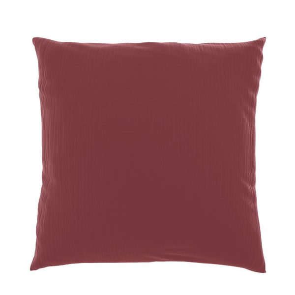 Mušelínový povlak na polštář VÍNOVÝ