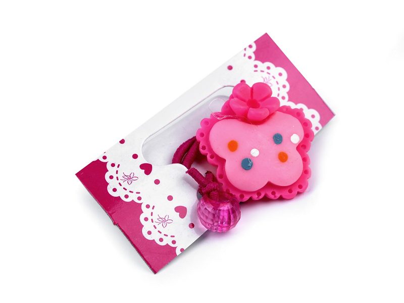 Gumička do vlasů s květem 3D pro děti