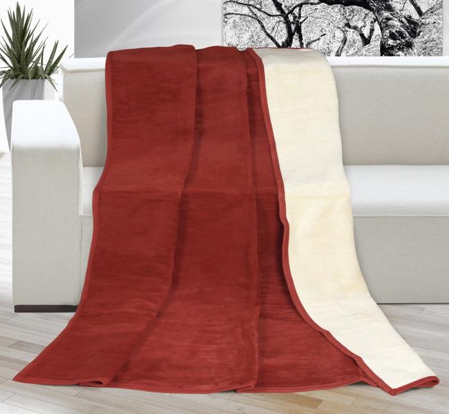 Přikrývka KIRA PLUS jednolůžková Terrakota,Béžová 2210/050 150x200 cm