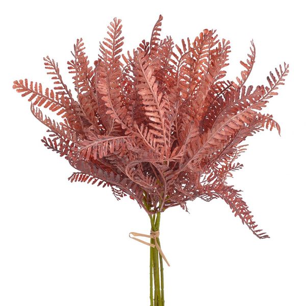 Svazek umělého kapradí pastel - terakota