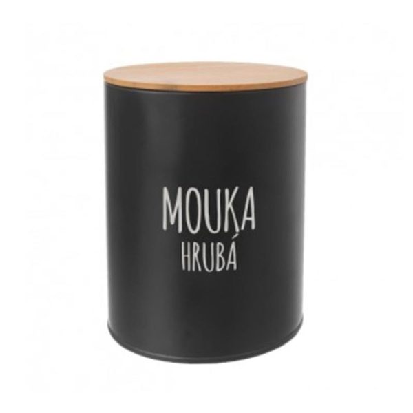 Dóza Mouka hrubá BLACK O0148 - dia 13 x 17,5 cm