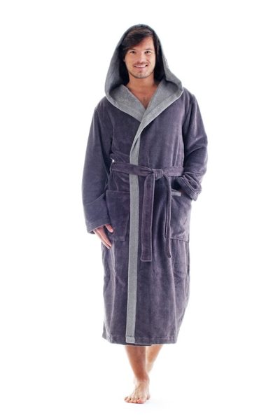 Pánský župan s kapucí Tampa duo antracit 39 59 9551