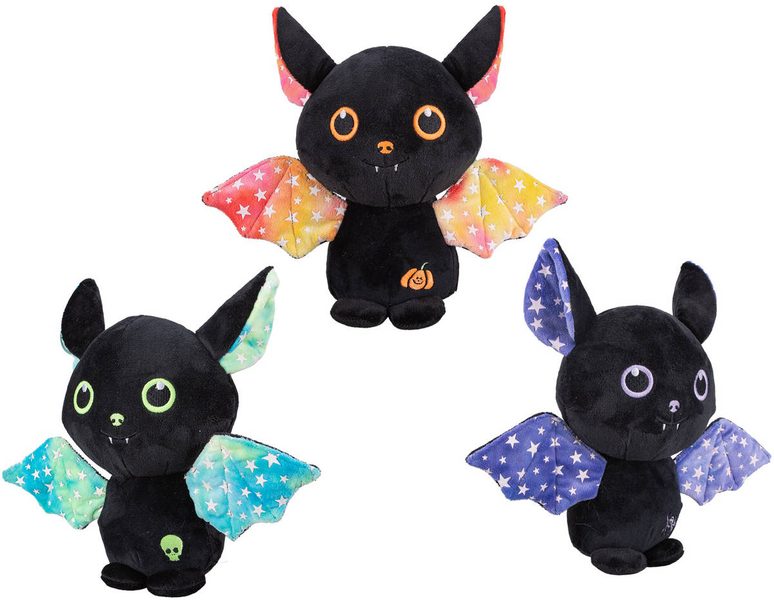 PLYŠ Netopýr 23cm svítící ve tmě 3 barvy