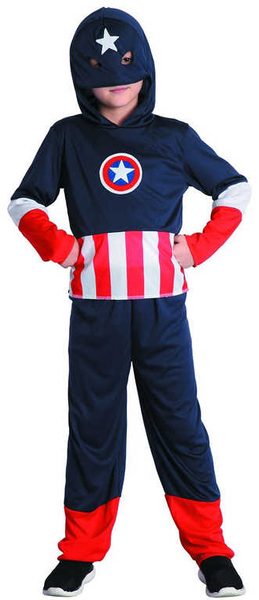 KARNEVAL Šaty Akční hrdina duhový vel. S (110-120cm) 4-6 let *KOSTÝM*