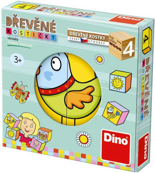 Kostky dětské obrázkové kubus set 4ks