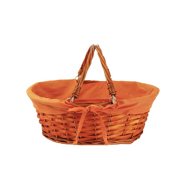 košík se dvěma uchy oranžový P0067/O - 30 x 21 x 10,5 cm