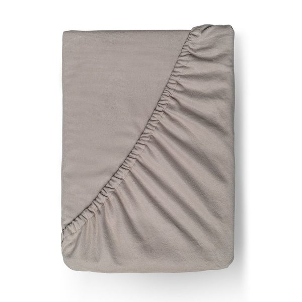 Flanelové napínací prostěradlo béžové