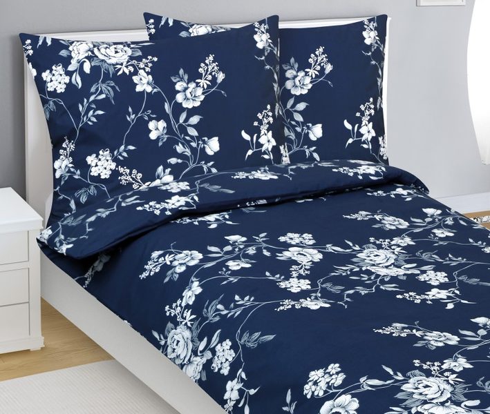 Povlečení bavlněné Modrá,Šedá,Bílá 90/590