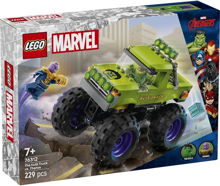 LEGO MARVEL Hulkův truck vs. Thanos 76312
