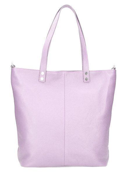 Kožená velká dámská shopper kabelka Juliette fialová