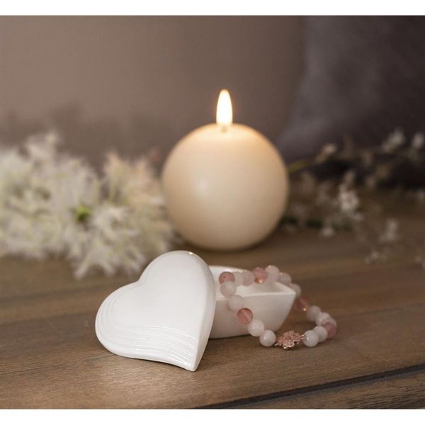 Dekorační porcelánová krabička srdce X3173