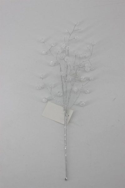 Dekorační větvička s korálky X7588 - 32 cm