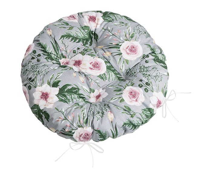 Sedák Adéla prošívaný kulatý Růžová,Šedá,Zelená 62/245 průměr 40 cm