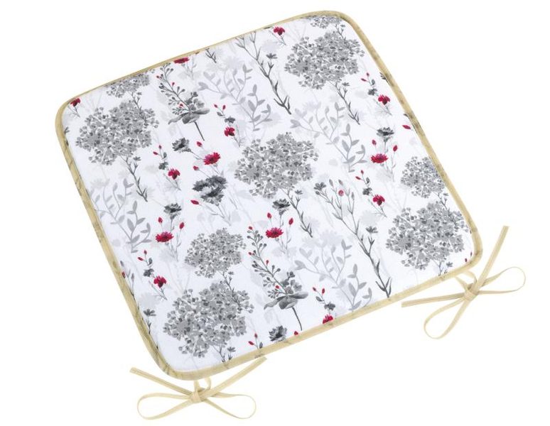 Sedák DITA hladký Šedá,Červená,Bílá 34/405 40x40 cm