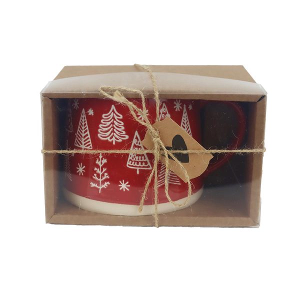 Keramický hrnek se stromečky v krabičce X7647/S1 - 360ml