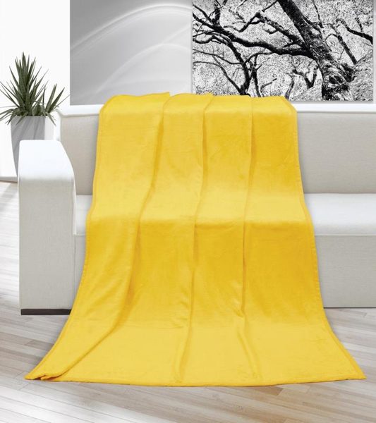 Přikrývka KORALL MICRO 200x230 cm Žlutá 6014/005 200x230 cm