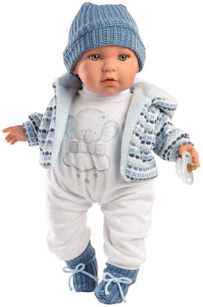 LLORENS Panenka realistická Baby ENZO chlapeček 42cm na baterie Zvuk