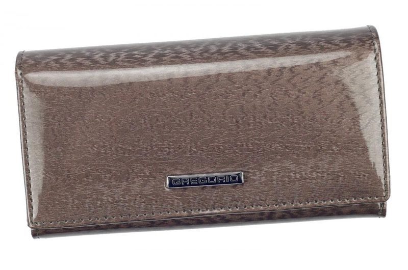Gregorio Kožená šedá dámská peněženka v dárkové krabičce