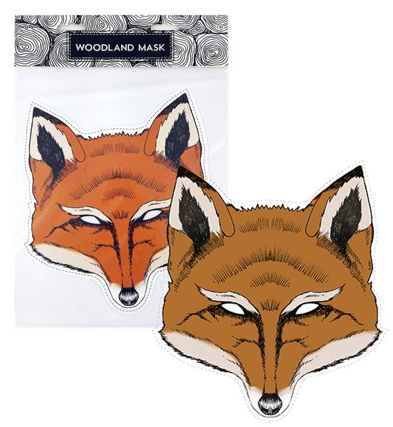Maska papírová liška