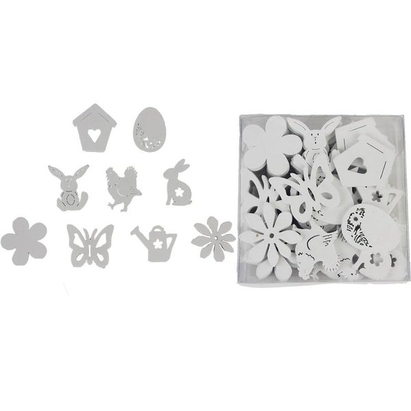 Dekorace mix 72ks D3033 - 2,2 - 3,7 x 0,2 x 3 - 3,8 cm