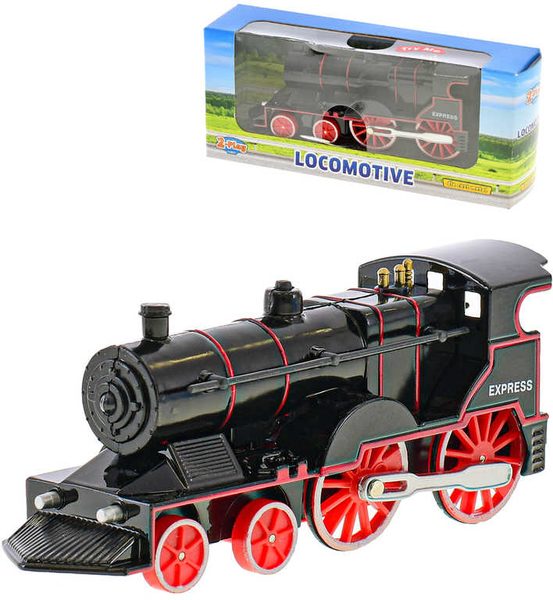 Lokomotiva 15 cm kovová PB světlo zvuk vlak na baterie