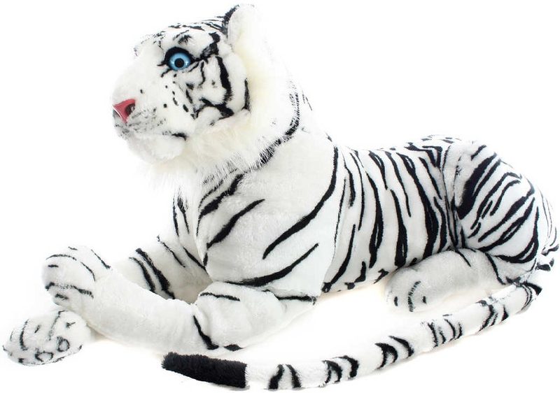 Plyšový bílý tygr 70 cm ležící