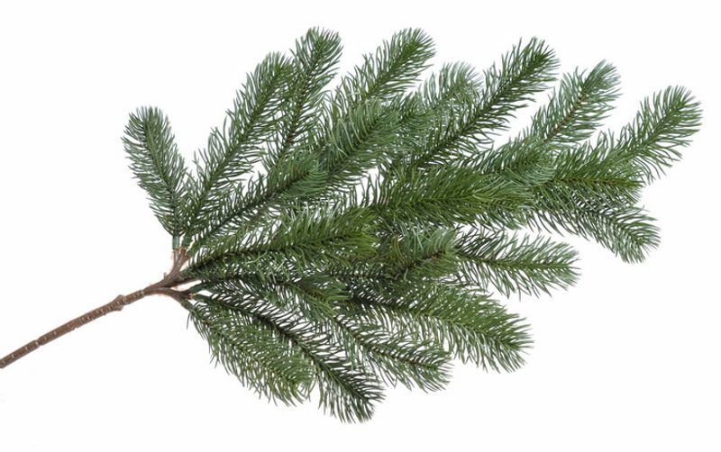 Umělá huňatá větvička jehličí 68 cm - zelená