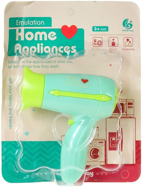 Fén dětský plastový na baterie na kartě