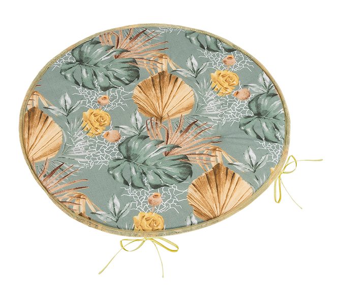 Sedák Adéla kulatý hladký Šedá,Žlutá,Béžová 79/219 průměr 40 cm