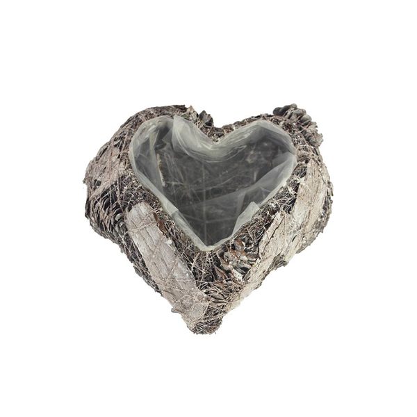 Dekorace k osázení - srdce P1431/1 - 19 x 19 x 6 cm