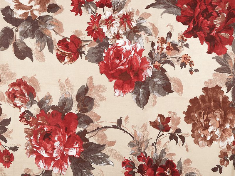 Bavlněná látka / plátno květy / růže šíře 220 cm