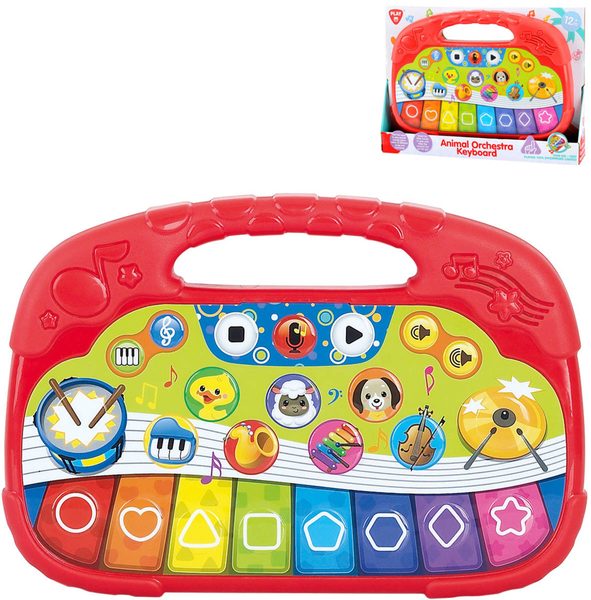 Pianko baby zvířátka dětské klávesy elektronický klavír na baterie Zvuk