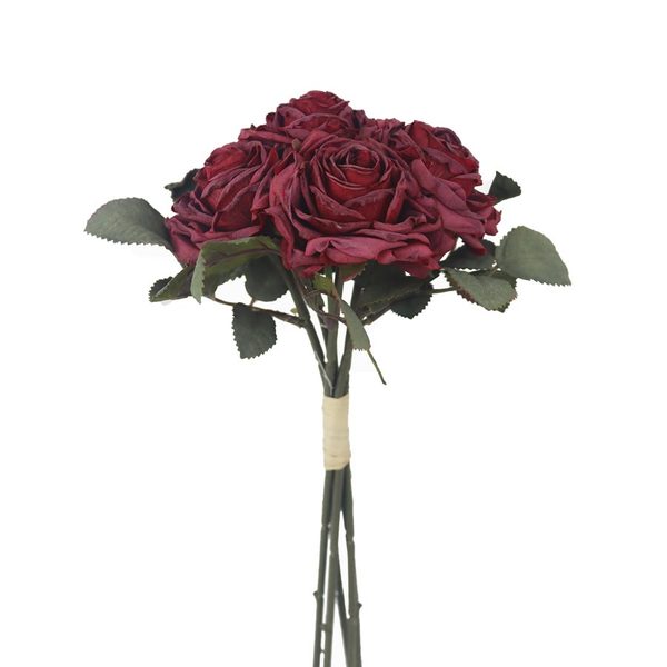 Kytice umělých sušených růží X7630-08 - 33 × 13 × 10 cm