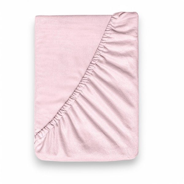 Flanelové napínací prostěradlo světle růžové