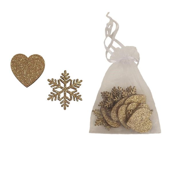 Vánoční přízdoby, 12 ks D4259-29 - 3 - 3,5 x 0,2 x 3 cm