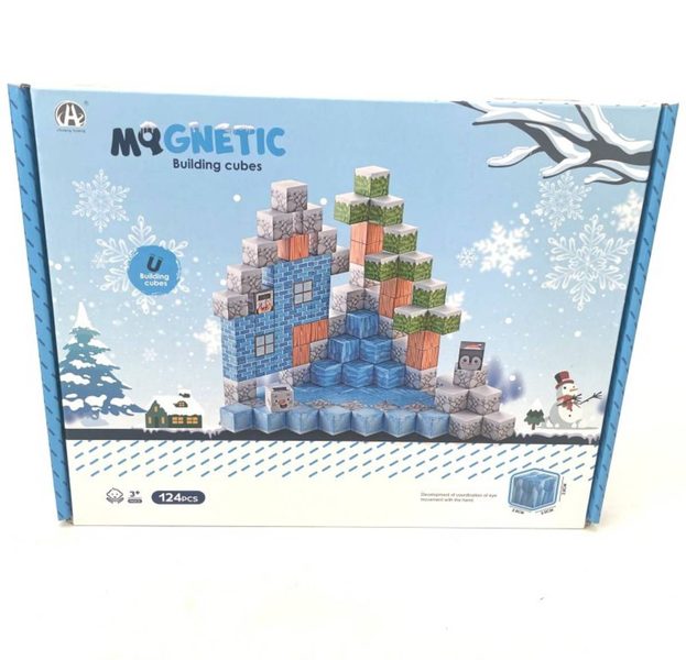 Stavebnice magnetická Magnetic 124 dílků
